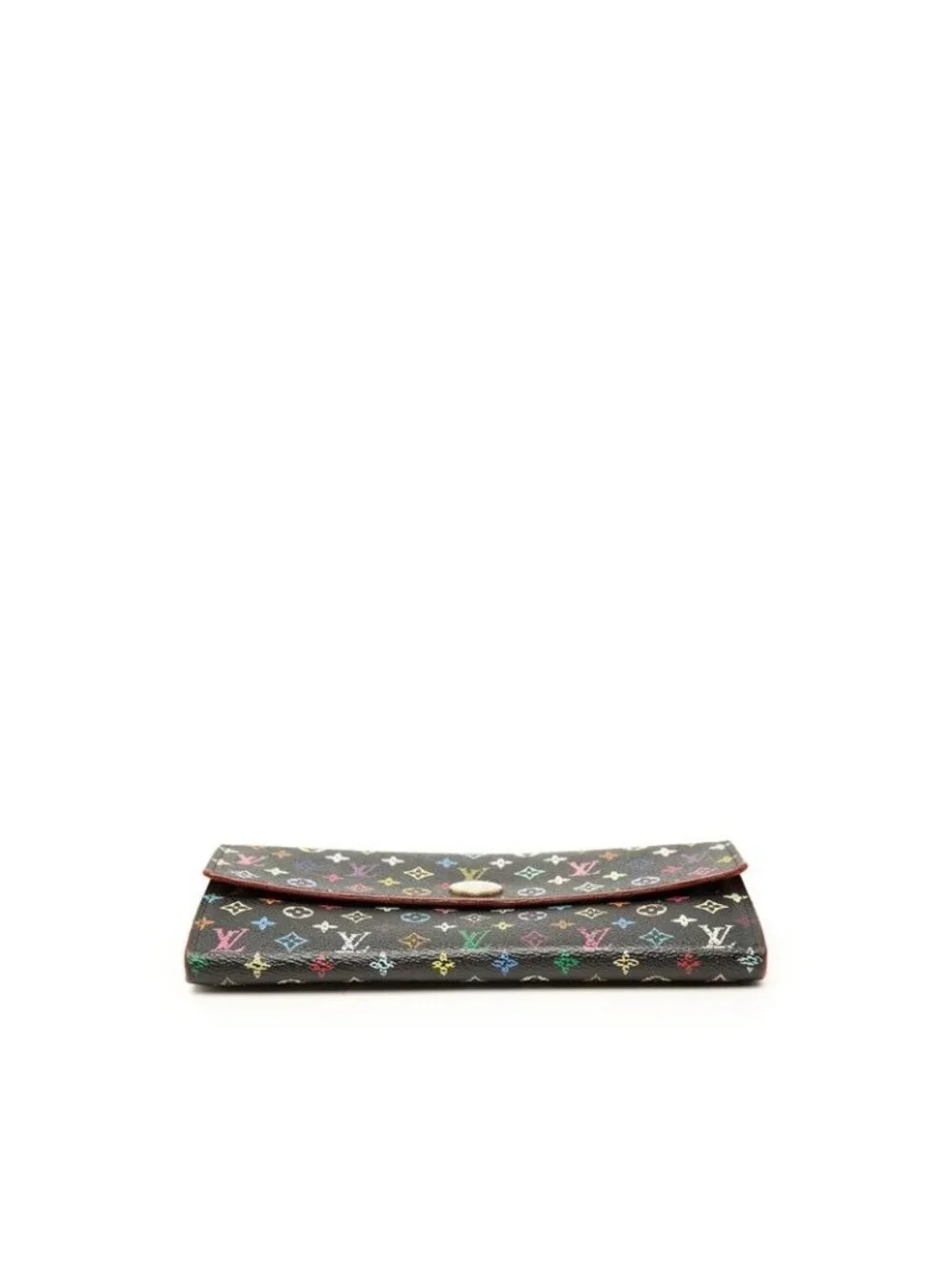 Louis Vuitton Monogram Multicolor Portefeuille Sarah Wallet Noir Leather